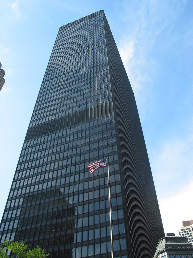 IBM Plaza (dzisiaj 330 North Wabash), Chicago 1973