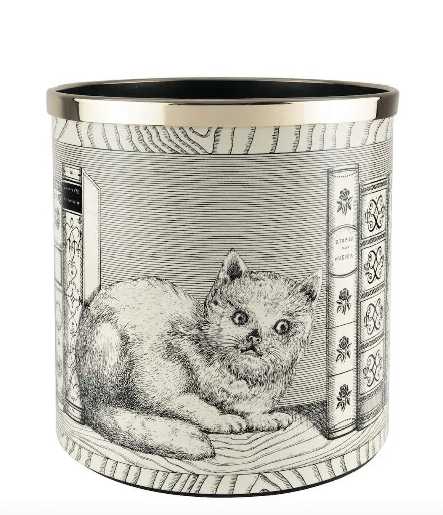 Niezwykły salon Fornasetti GATTO CON LIBRI