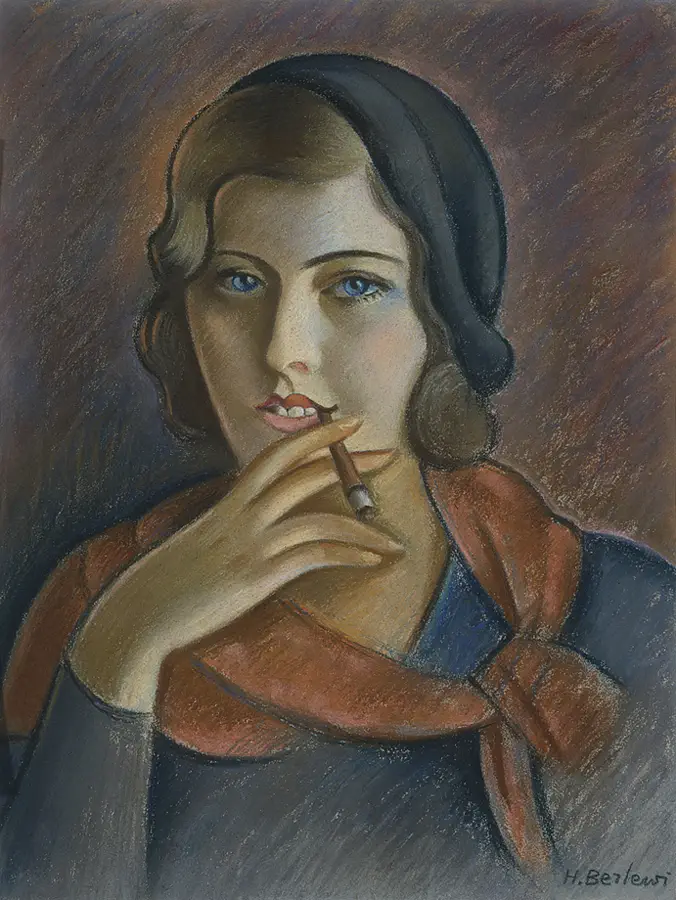 Portret dziewczyny z papierosem, Henryk Berlewi