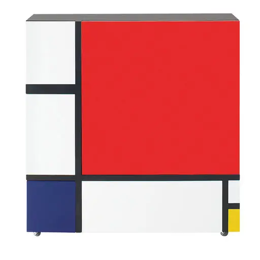 CAPPELLINI - HOMAGE TO MONDRIAN SMALL CABINET BY SHIRO KURAMATA rewolucyjne ikony designu
