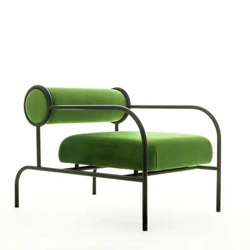 CAPPELLINI - SOFA WITH ARMS BLACK EDITION GREEN ARMCHAIR BY SHIRO KURAMATA rewolucyjne ikony designu