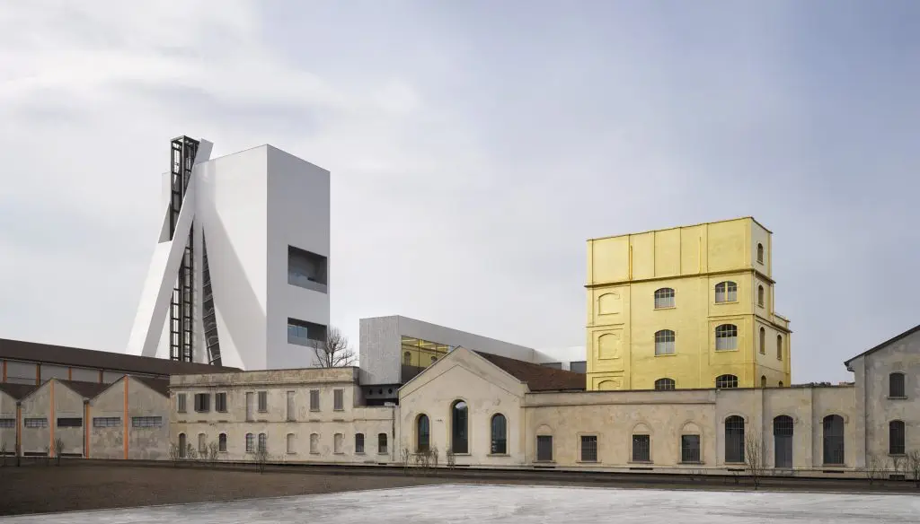 Projekt wieży Torre w Fondazione Prada w Mediolanie.
