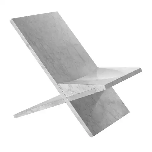 MARSOTTO EDIZIONI - SULTAN WHITE CARRARA MARBLE CHAIR BY KONSTANTIN GRCIC