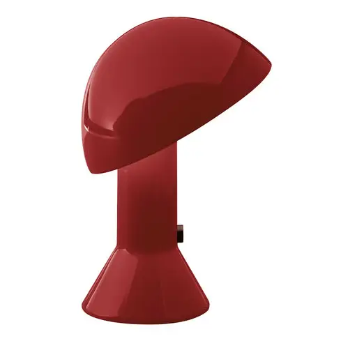 MARTINELLI LUCE - ELMETTO BURGUNDY TABLE LAMP BY ELIO MARTINELLI rewolucyjne ikony designu