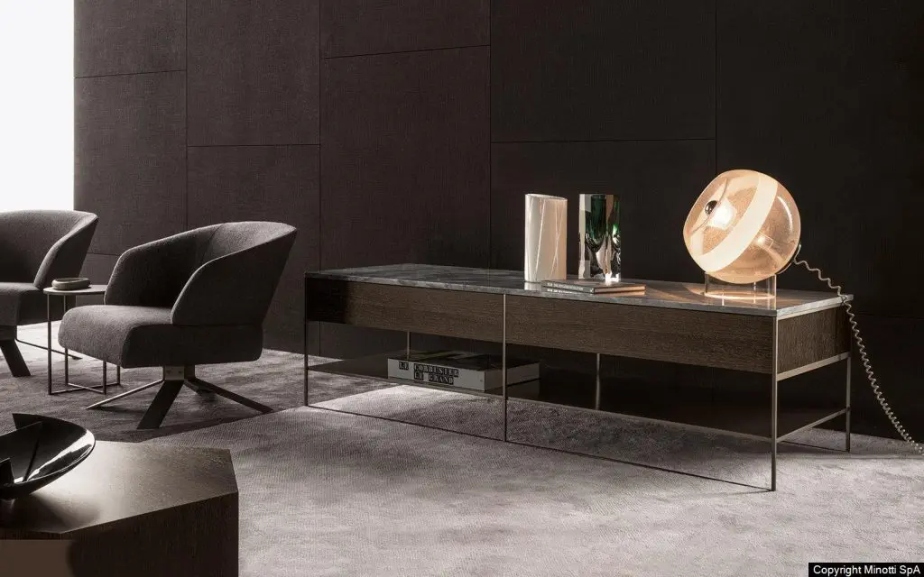 Minotti calder-bronze-consolle-design Rodolfo Dordoni
